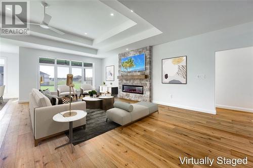 6748 Shaker Lane, Plympton-Wyoming, ON - Indoor Photo Showing Living Room With Fireplace