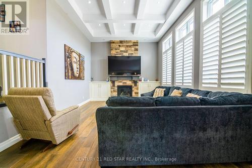 349 Munnoch Boulevard, Woodstock, ON - Indoor Photo Showing Living Room With Fireplace