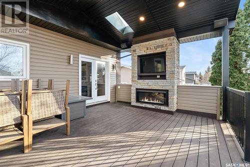 151 Neusch Crescent, Saskatoon, SK - Outdoor With Fireplace With Deck Patio Veranda With Exterior