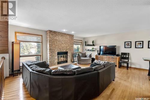 151 Neusch Crescent, Saskatoon, SK - Indoor Photo Showing Living Room With Fireplace