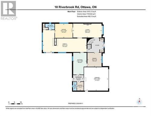 Floor plan, main floor - 10 Riverbrook Road, Ottawa, ON - Other