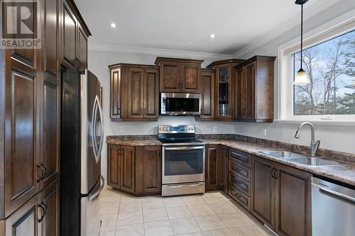 7 Atlantica Drive, Paradise, NL - Indoor Photo Showing Kitchen With Stainless Steel Kitchen With Double Sink