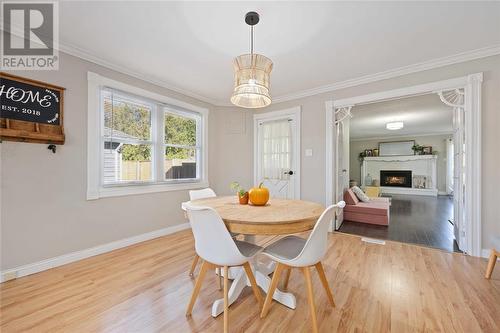 112 Chestnut Avenue, Sarnia, ON - Indoor Photo Showing Dining Room With Fireplace