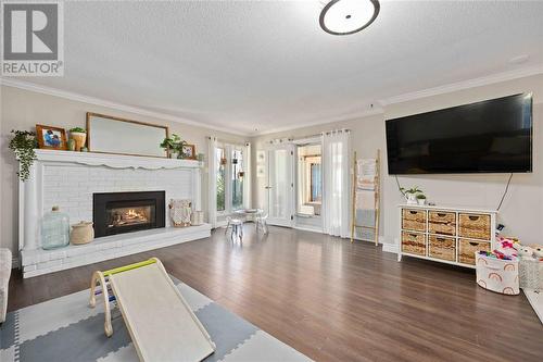 112 Chestnut Avenue, Sarnia, ON - Indoor Photo Showing Living Room With Fireplace