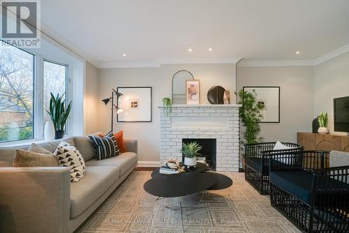 52 Cornell Avenue, Toronto, ON - Indoor Photo Showing Living Room With Fireplace