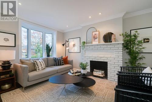 52 Cornell Avenue, Toronto, ON - Indoor Photo Showing Living Room With Fireplace