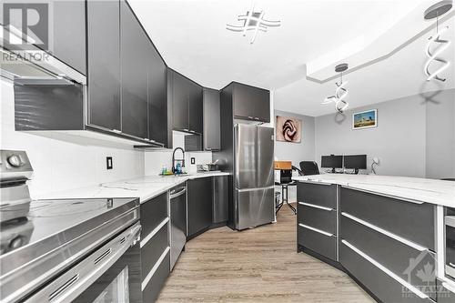 1025 Grenon Avenue Unit#201, Ottawa, ON - Indoor Photo Showing Kitchen With Stainless Steel Kitchen With Upgraded Kitchen