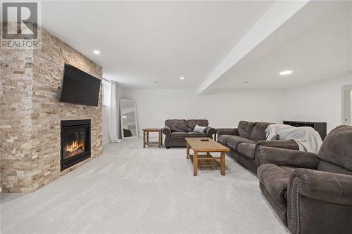 397 Bayhill Drive, St Clair, ON - Indoor Photo Showing Living Room With Fireplace