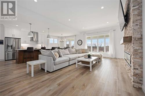 397 Bayhill Drive, St Clair, ON - Indoor Photo Showing Living Room With Fireplace