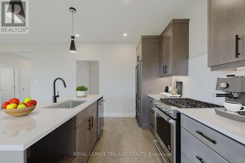 24 Allister Drive, Middlesex Centre, ON - Indoor Photo Showing Kitchen With Upgraded Kitchen