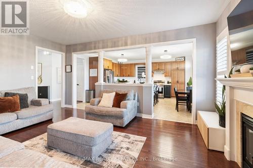 22 Vontress Street, Brampton, ON - Indoor Photo Showing Living Room With Fireplace