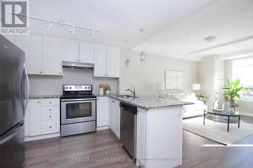 308 - 21 Brookhouse Drive, Clarington (Newcastle), ON - Indoor Photo Showing Kitchen With Stainless Steel Kitchen With Upgraded Kitchen