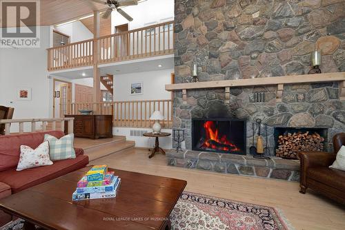 46 - 1211 Foreman Road, Muskoka Lakes, ON - Indoor Photo Showing Living Room With Fireplace