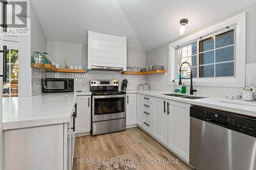 14 Warwick Avenue, Lambton Shores (Grand Bend), ON - Indoor Photo Showing Kitchen With Double Sink