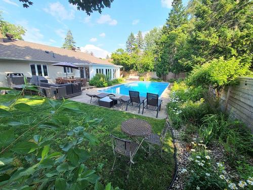 Backyard - 131 Av. De Dulwich, Saint-Lambert, QC - Outdoor With In Ground Pool With Backyard