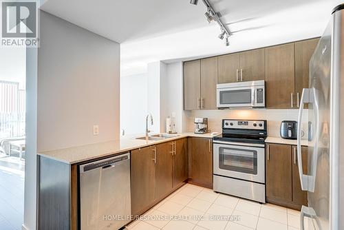 305 - 3985 Grand Park Drive, Mississauga, ON - Indoor Photo Showing Kitchen With Stainless Steel Kitchen With Double Sink