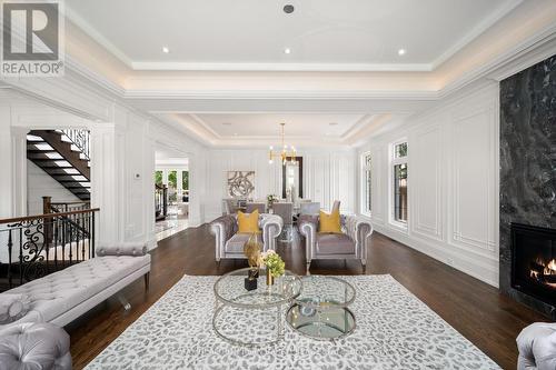 6 Harnish Crescent, Toronto, ON - Indoor Photo Showing Living Room With Fireplace