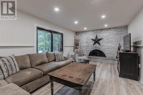 1891 Heather Hills Drive, Burlington, ON - Indoor Photo Showing Living Room With Fireplace