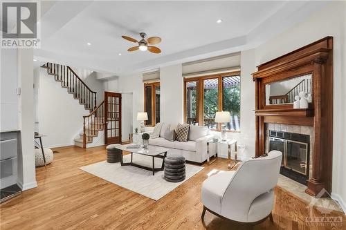 7 Clarey Avenue, Glebe - Ottawa East And Area (4402 - Glebe), ON - Indoor Photo Showing Living Room With Fireplace