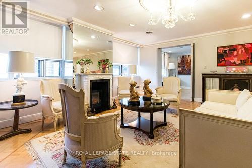 1602 - 120 Duke Street, Hamilton, ON - Indoor Photo Showing Living Room With Fireplace