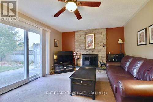 23 Debra Crescent, Barrie, ON - Indoor Photo Showing Living Room With Fireplace