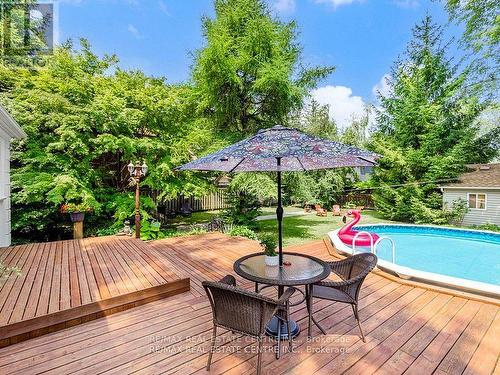 1585 Trotwood Avenue, Mississauga, ON - Outdoor With Above Ground Pool With Deck Patio Veranda With Backyard