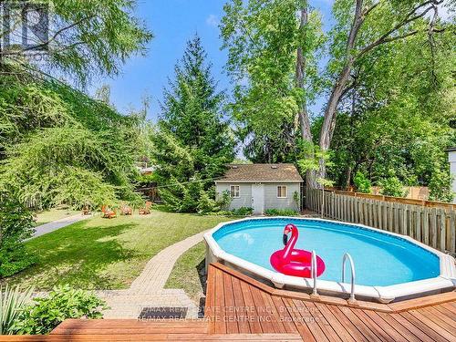 1585 Trotwood Avenue, Mississauga, ON - Outdoor With Above Ground Pool With Backyard