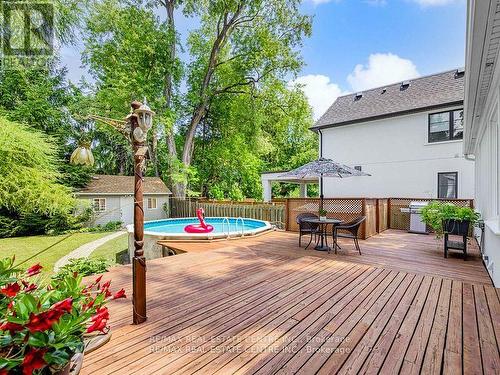 1585 Trotwood Avenue, Mississauga, ON - Outdoor With Above Ground Pool With Deck Patio Veranda With Exterior