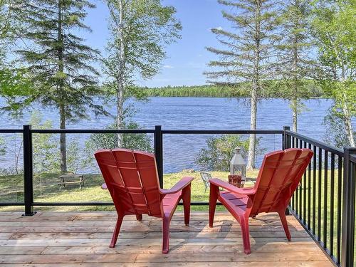 Patio - 120 Ch. Des Pruniers, Nominingue, QC - Outdoor With Body Of Water With View