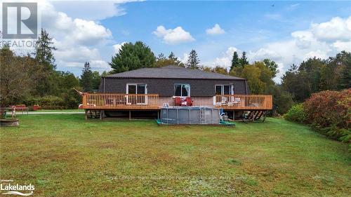 2 Earl'S Court, Mcdougall, ON - Outdoor With Above Ground Pool With Deck Patio Veranda With Backyard