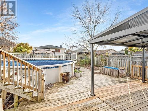 32 Donker Drive, St. Thomas, ON - Outdoor With Above Ground Pool With Deck Patio Veranda