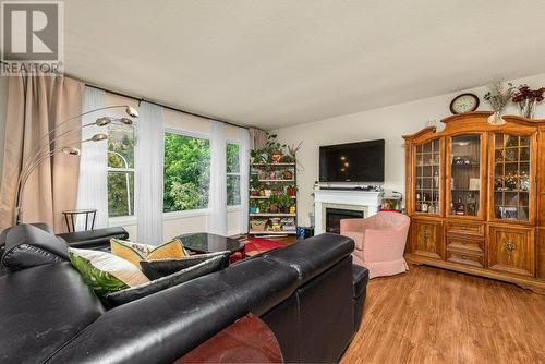 3803 35A Street, Vernon, BC - Indoor Photo Showing Living Room With Fireplace