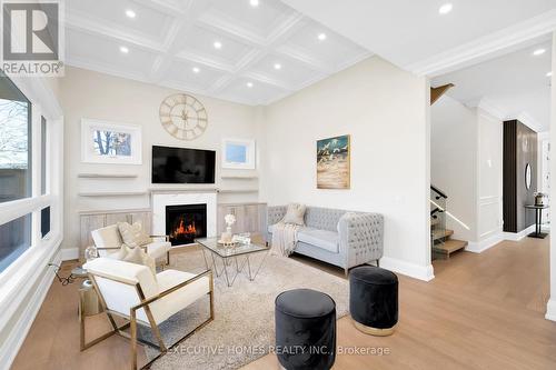 485 Trillium Drive, Oakville, ON - Indoor Photo Showing Living Room With Fireplace