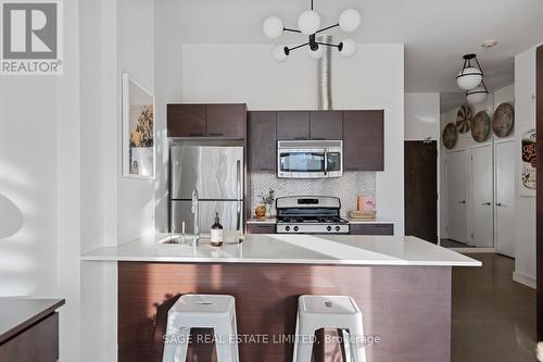 308 - 625 Queen Street E, Toronto, ON - Indoor Photo Showing Kitchen With Stainless Steel Kitchen With Upgraded Kitchen