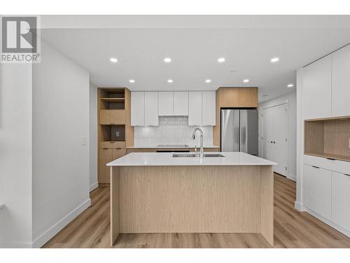 1488 Bertram Street Unit# 3010, Kelowna, BC - Indoor Photo Showing Kitchen With Double Sink