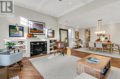 32 Highgate Road, Toronto, ON - Indoor Photo Showing Living Room With Fireplace