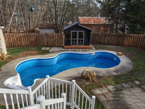 Backyard - 2598 4E Rue, Sainte-Sophie, QC - Outdoor With In Ground Pool With Deck Patio Veranda With Backyard