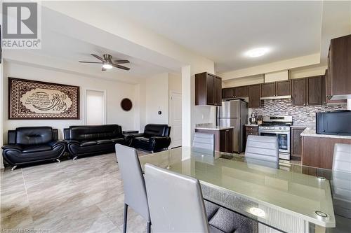 Dining space with ceiling fan - 40 Todd Crescent, Dundalk, ON - Indoor Photo Showing Kitchen With Stainless Steel Kitchen