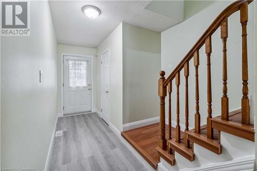 Entryway with light hardwood / wood-style floors and a textured ceiling - 42 Donnenwerth Drive, Kitchener, ON - Indoor Photo Showing Other Room