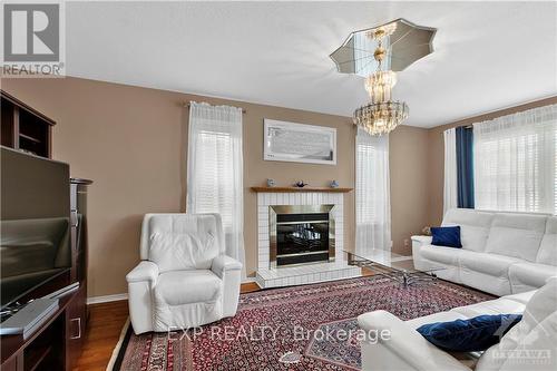 1839 Carrigan Drive, Ottawa, ON - Indoor Photo Showing Living Room With Fireplace