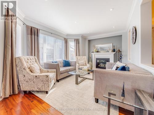 438 Harkin Place, Milton, ON - Indoor Photo Showing Living Room With Fireplace