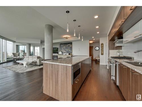 #2105 9720 106 St Nw, Edmonton, AB - Indoor Photo Showing Kitchen With Double Sink With Upgraded Kitchen