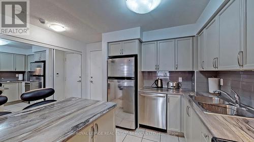 2405 - 3880 Duke Of York Boulevard, Mississauga, ON - Indoor Photo Showing Kitchen With Stainless Steel Kitchen With Double Sink