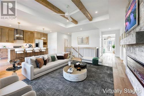 6751 Shaker Lane, Plympton-Wyoming, ON - Indoor Photo Showing Living Room With Fireplace