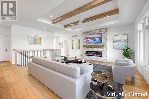 6751 Shaker Lane, Plympton-Wyoming, ON - Indoor Photo Showing Living Room With Fireplace