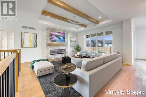 6751 Shaker Lane, Plympton-Wyoming, ON - Indoor Photo Showing Living Room With Fireplace