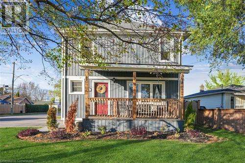 View of front of home featuring a front lawn and a porch - 25 Rockwood Avenue, St. Catharines, ON - Outdoor With Deck Patio Veranda