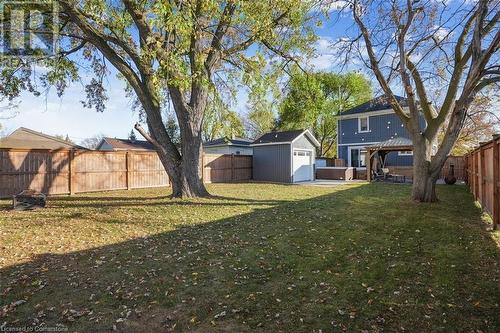 View of yard featuring an outbuilding and a patio - 25 Rockwood Avenue, St. Catharines, ON - Outdoor