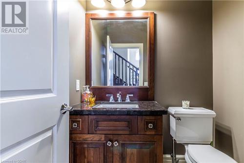 Bathroom with vanity and toilet - 59 Dominion Drive, Guelph, ON - Indoor Photo Showing Bathroom