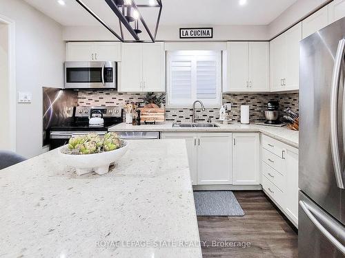 51 Branthaven Dr, Hamilton, ON - Indoor Photo Showing Kitchen With Double Sink